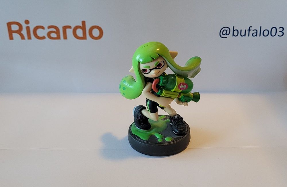 Coloriage Combat de Amiibo Inkling fille Rose Vs Inkling garcon Vert