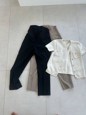 H&M Maternity Work Clothes - 2 Pants and 1 Sweater, Size M