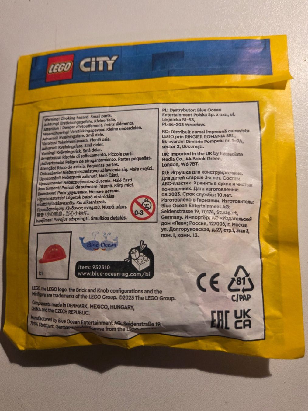Lego Baukästen: LEGO City 952310 Builder with Digger paper bag – Neu und originalverpackt aus Basadingen von NekoBricks 1