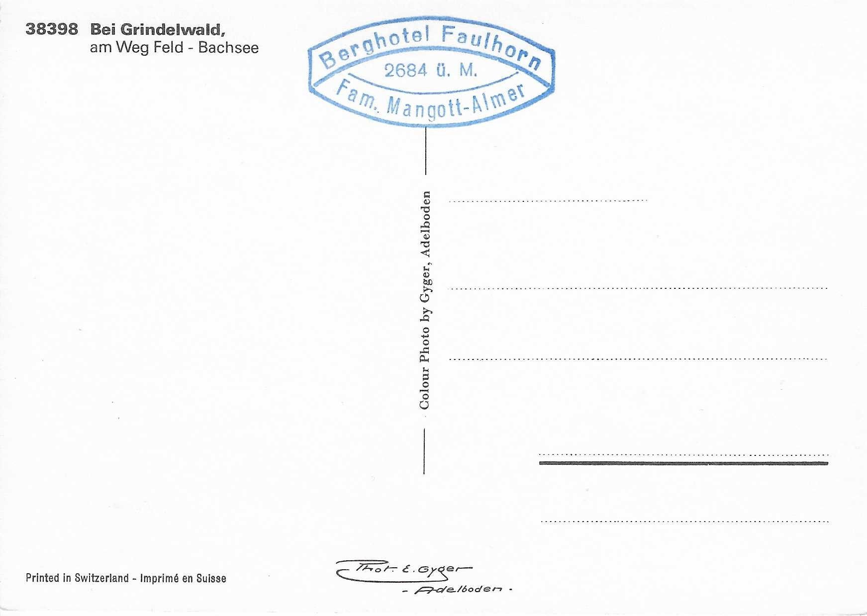 Cartoline postali: Bei Grindelwald BE – Nuovo (secondo la descrizione) da Rothrist venduto da Stranglehold 1
