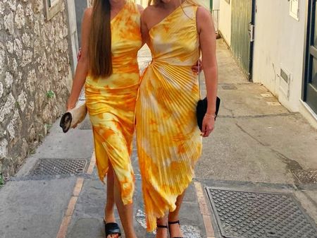 SHEIN Sommerkleid mit Batikmuster, Grösse S (links)