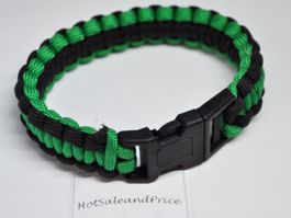 Paracord Rettungsseil Nylon schwarz-grün