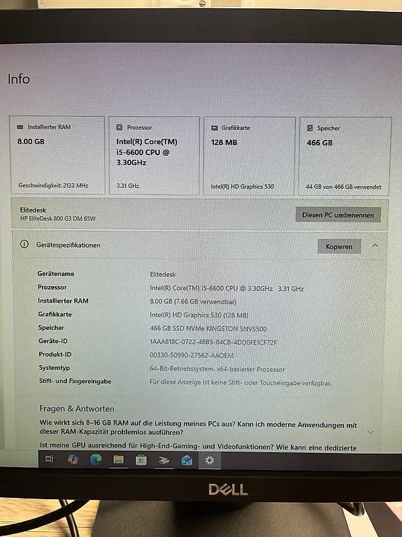Hewlett Packard PC: HP Elitedesk Mini PC, Win 10 – Usato da Oekingen venduto da Leegate 2