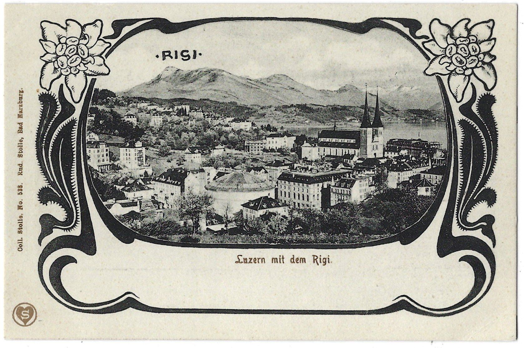 Cartoline postali: Luzern   mit   dem   Rigi. – Usato da Bütschwil venduto da Jackson1A