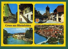 Rheinfelden, Mehrbilderkarte, gelaufen, Grossformat