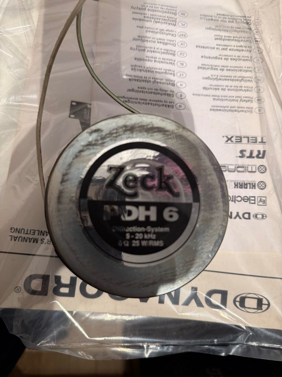 Dynacord Casse acustiche: Hochtöner Zeck- Dynacord- 2 Stuck – Usato da Nebikon venduto da Electrovoice10 2
