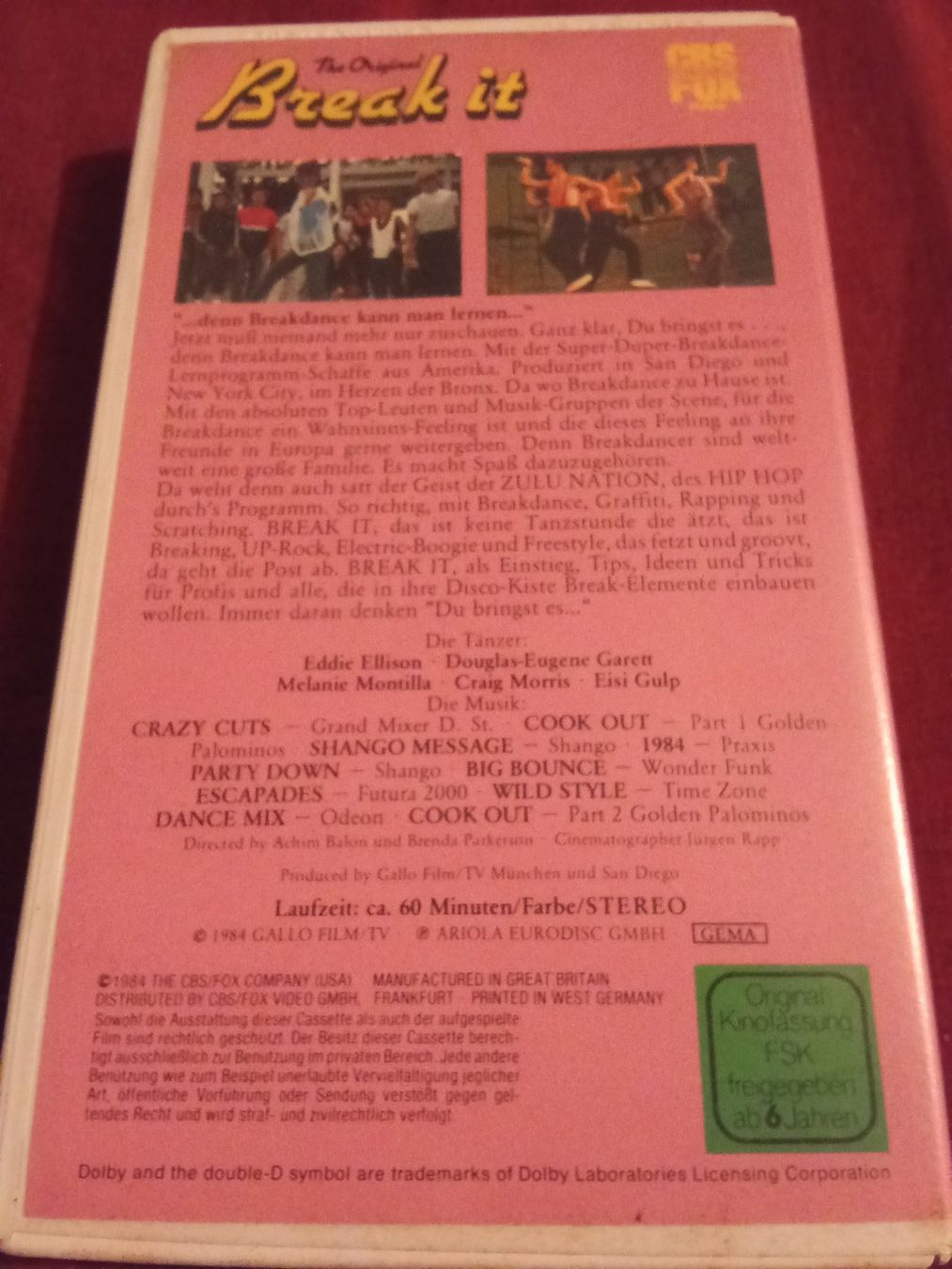 Tutti i VHS: Break it "Du bringst es..." CBS FOX VHS 6748-53 – Usato da Remetschwil venduto da Hofiii 1