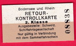 SCHIFFS RETOUR-KONTROLLKARTE, 2.KLASSE, UNGEBRAUCHT