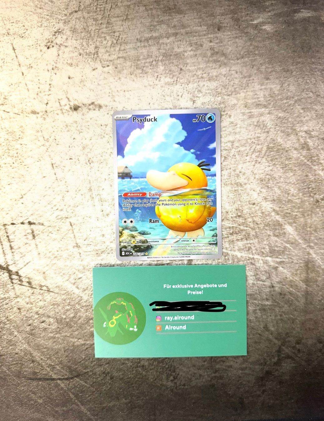Pokémon Sammelbilder & Trading cards: Pokemon Psyduck 226 AR – Gebraucht aus Basel von ray.alround