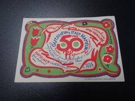 Notgeldschein 50 Pfennig Gutschein d. Stadt Hameln 1.4.1922