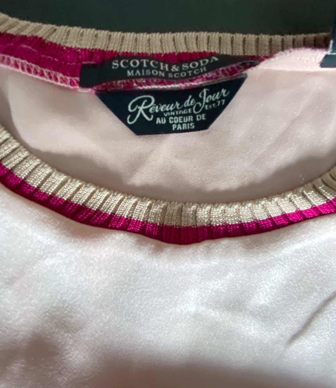 Maison Scotch Top: Top rosa Scotch and Soda M – Usato da Chur venduto da simhofstr 5