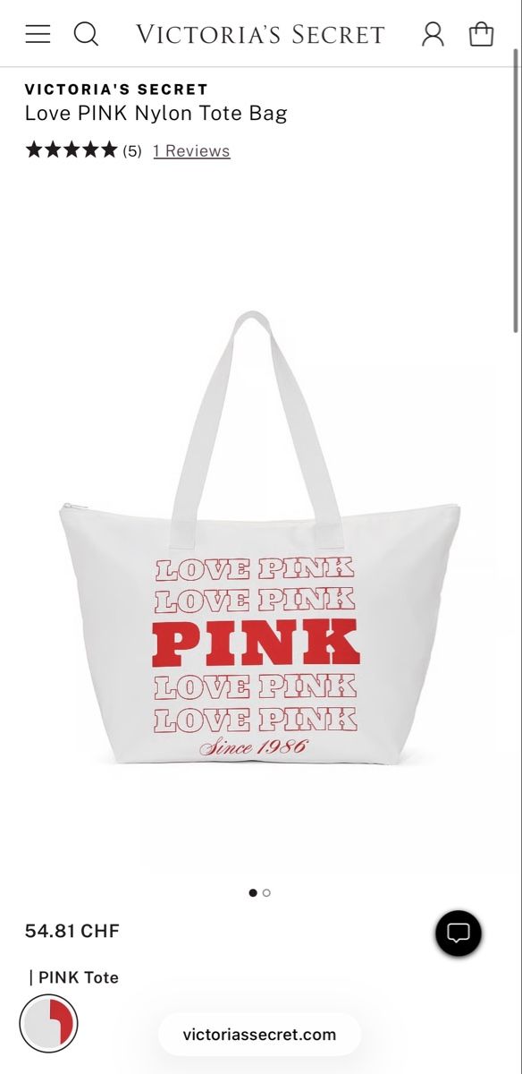 Victoria's Secret Taschen: Victoria's Secret PINK Tote Bag - Perfekt für den Sommer – Neu und originalverpackt aus Zürich von LenaMeierZurich 1