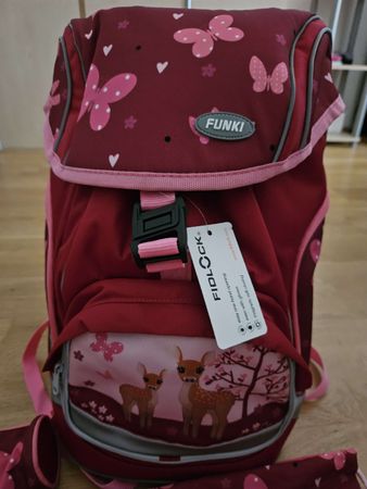 NEU Funki Schulrucksack mit Reh-Motiv für kleine Entdecker