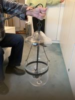 Glas-Pendelleuchte, FLAMANT, Vintage Lampe, Top Zustand!