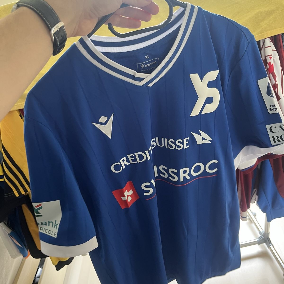Canottiere & Pantaloni: Matchworn Trikot Yverdon Mazzeo Macron – Usato da Winterthur venduto da LaBodega 2