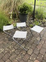 Klapphocker Set, 4 Stk. Grau, Ideal für Camping!
