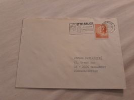 Rare! Enveloppe philatélique d'Ettelbruck avec timbre 12F!