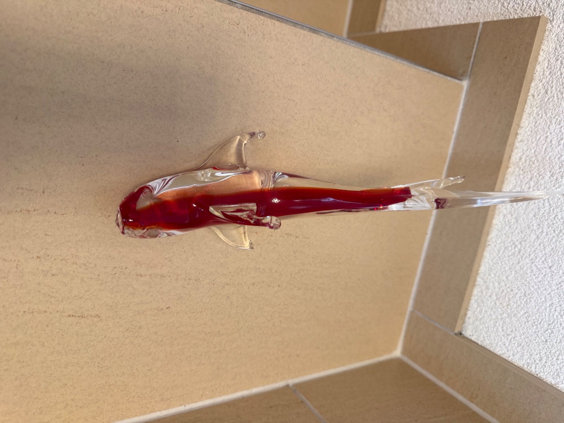 Bicchieri: Glasfigur Hai transparent rot – Usato da Reinach BL venduto da 15Miiine16 2