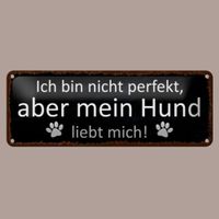 🔥 MEIN HUND LIEBT MICH Blechschild 🖤 27x10cm OVP 🔥