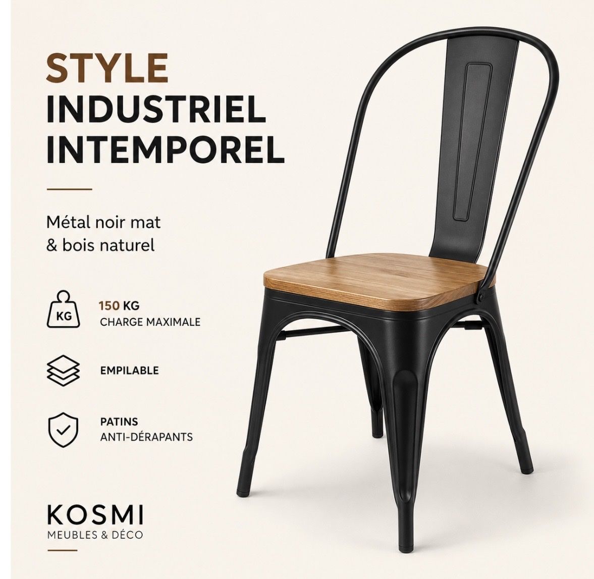 Stühle: Chaise style industriel neuve .  – Neu und originalverpackt aus Dombresson von feline_ne 8