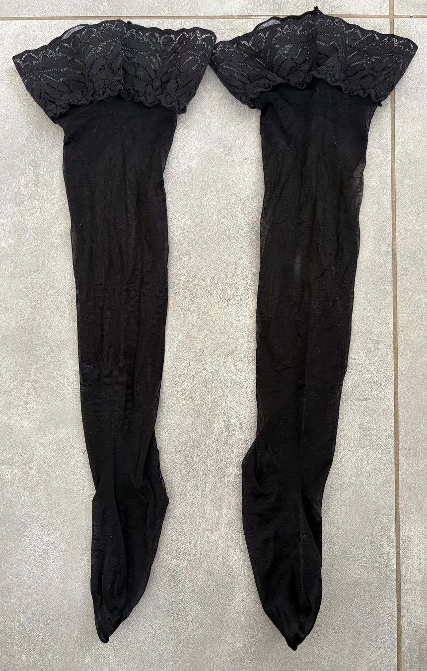 Altra biancheria intima: Halterlose Strümpfe Nylons mit Spitze/Straps Gr.S – Usato da Siblingen venduto da Vany_McDougall 1