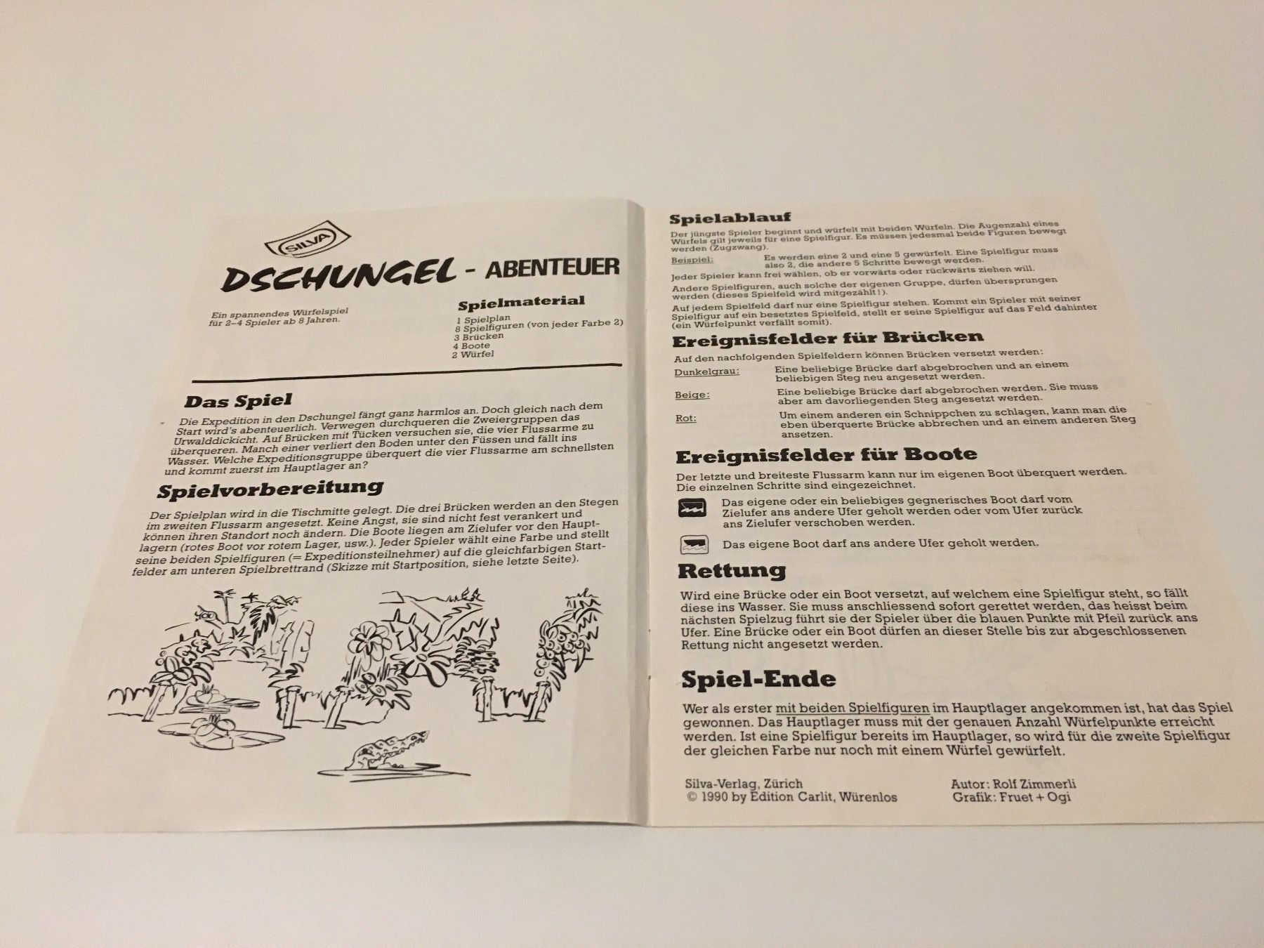 Giochi: DSCHUNGEL ABENTEUER - Spiel von SILVA - 1990 – Usato da Andwil SG venduto da Rainboli 9