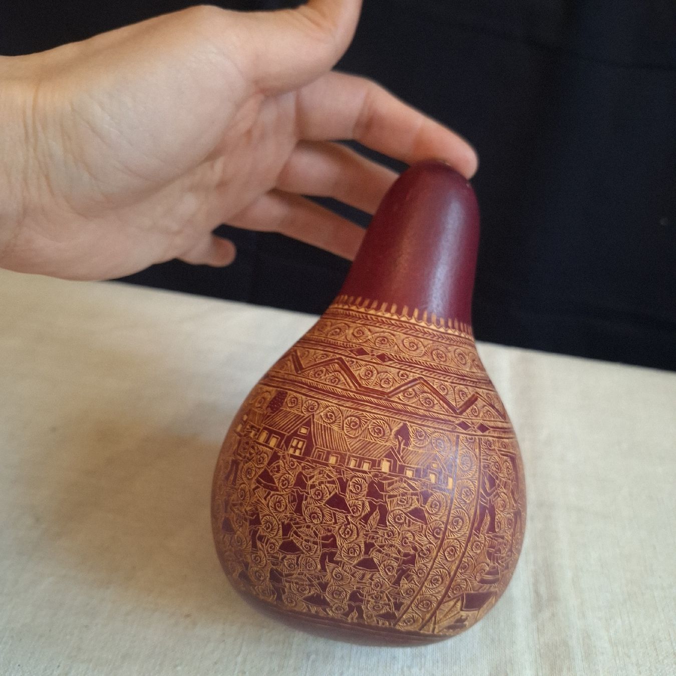 Tutte le decorazioni: Versand möglich! Kalebasse, Kürbis, wunderbare Handarbeit – Usato da Winterthur venduto da Goldpipau 2