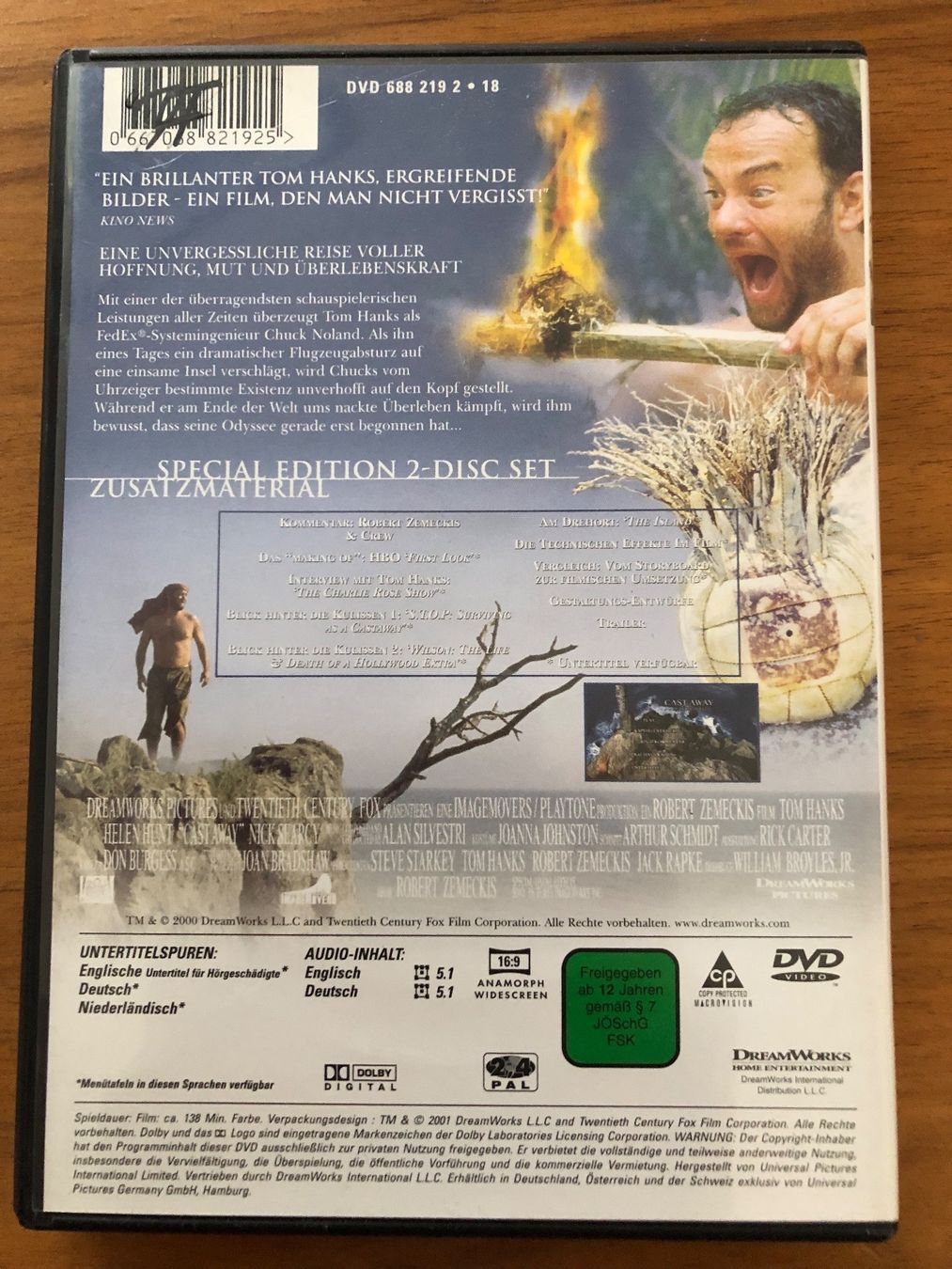 Tutti i DVDs: Cast Away, DVD, Tom Hanks – Usato da Hittnau venduto da JD-OE 1