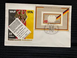 BRD 1974 illustrierter FDC Block 25 J. BRD SStpl Bonn