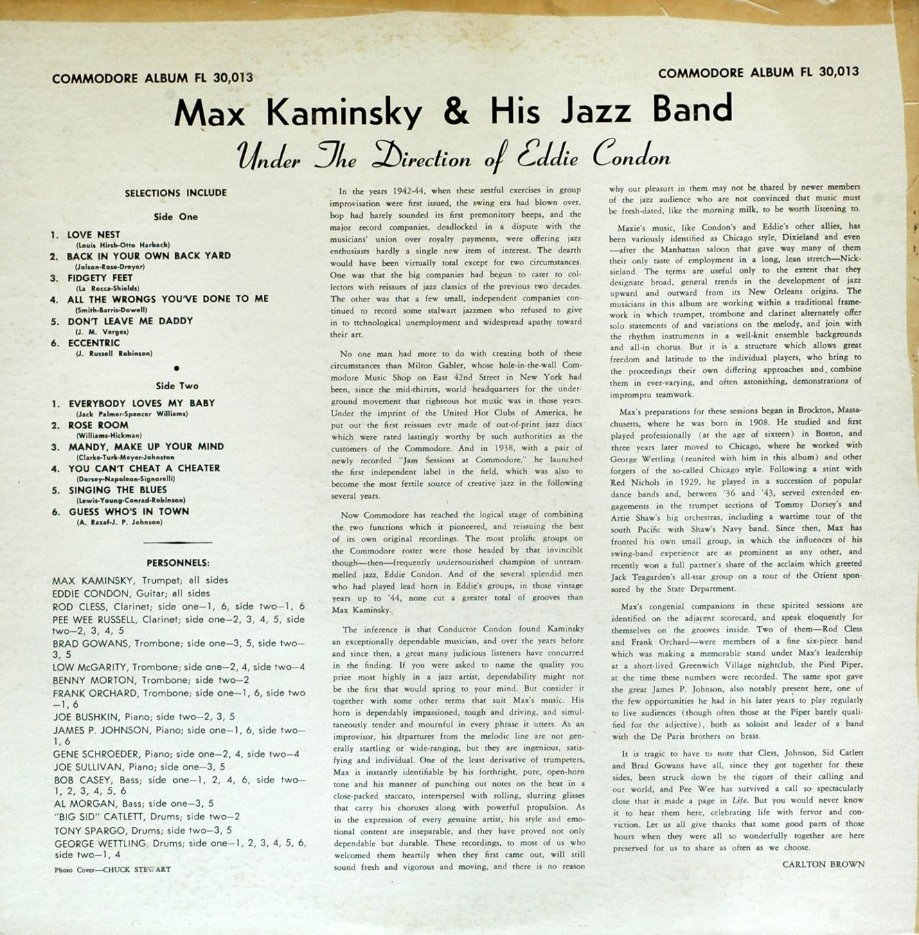 Dischi in vinile: Jazz-LP: Max Kaminsky "Dixieland Horn" (Commodore) – Usato da Hochfelden venduto da mue_lhm9 1