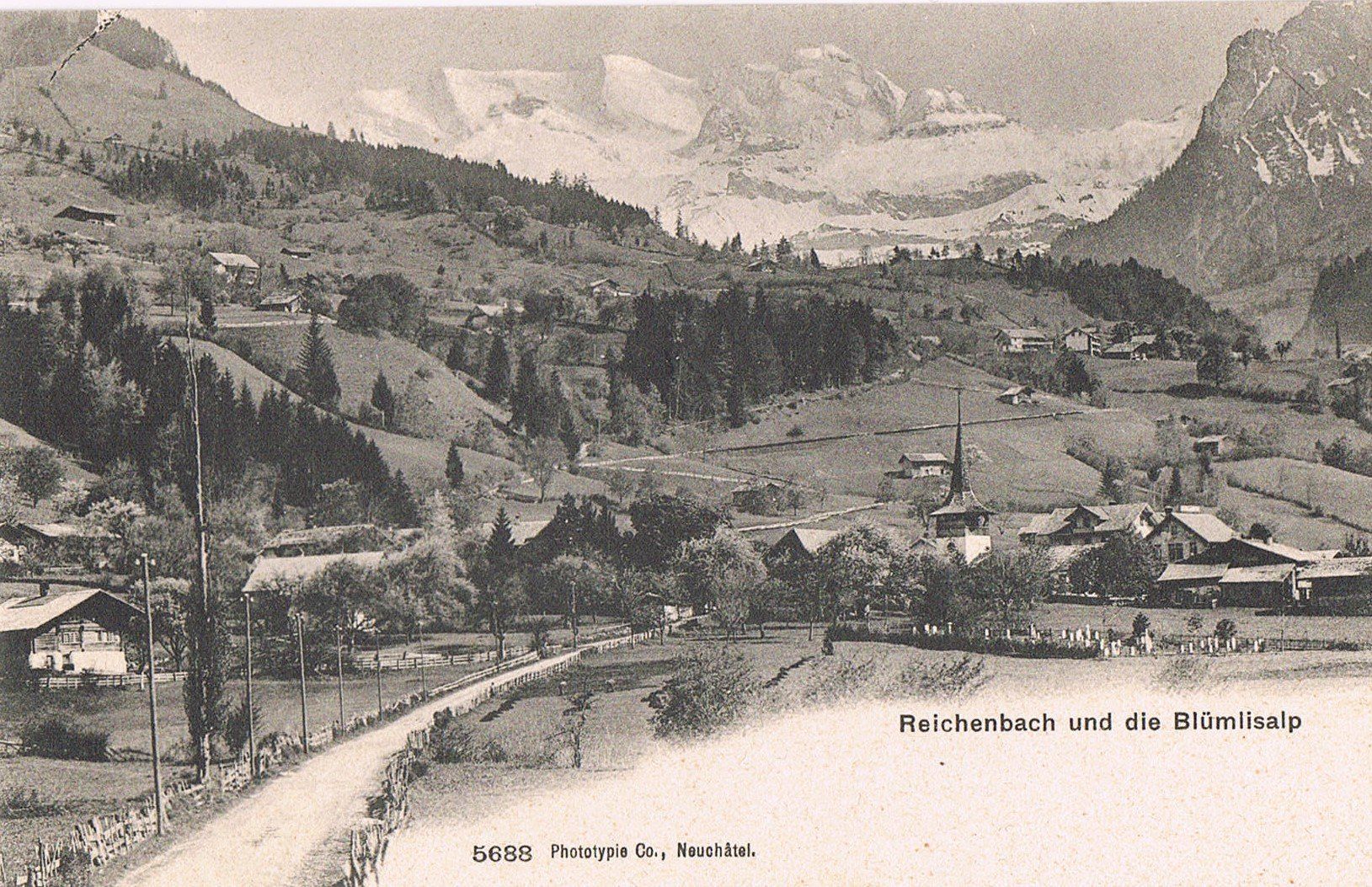 Cartes postales: Reichenbach und die Blümlisalp – D'occasion à Buchs AG par Baerfisch