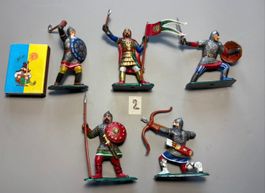 5x Vintage UdSSR Soldaten "Russische Drushina" – Handbemalt,