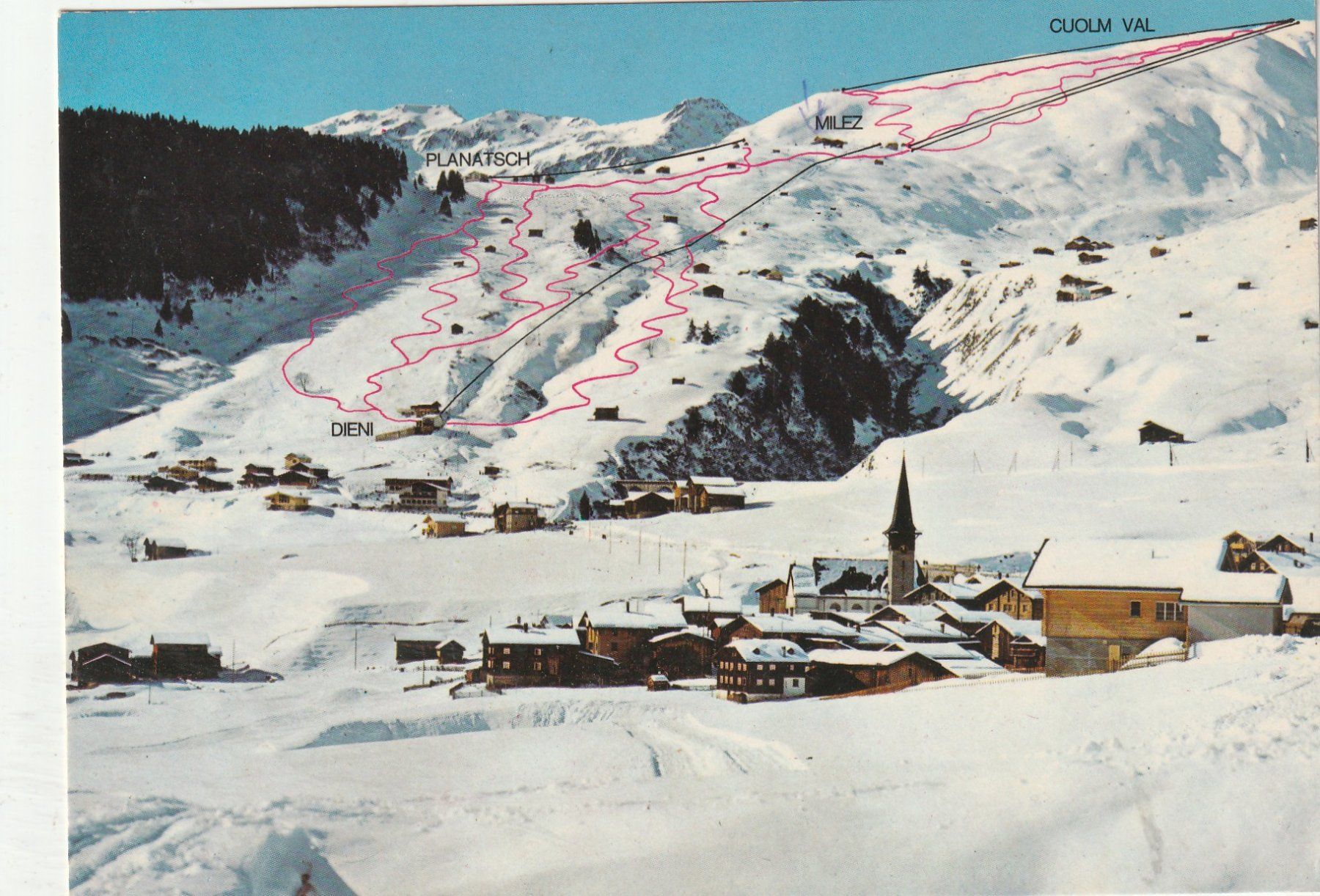 Ansichtskarten: Rueras - Sedrun – Gebraucht aus Lumbrein von made02