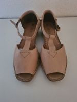 Damen Sandalen, Echtleder, nude, Gr. 41, Top Zustand!