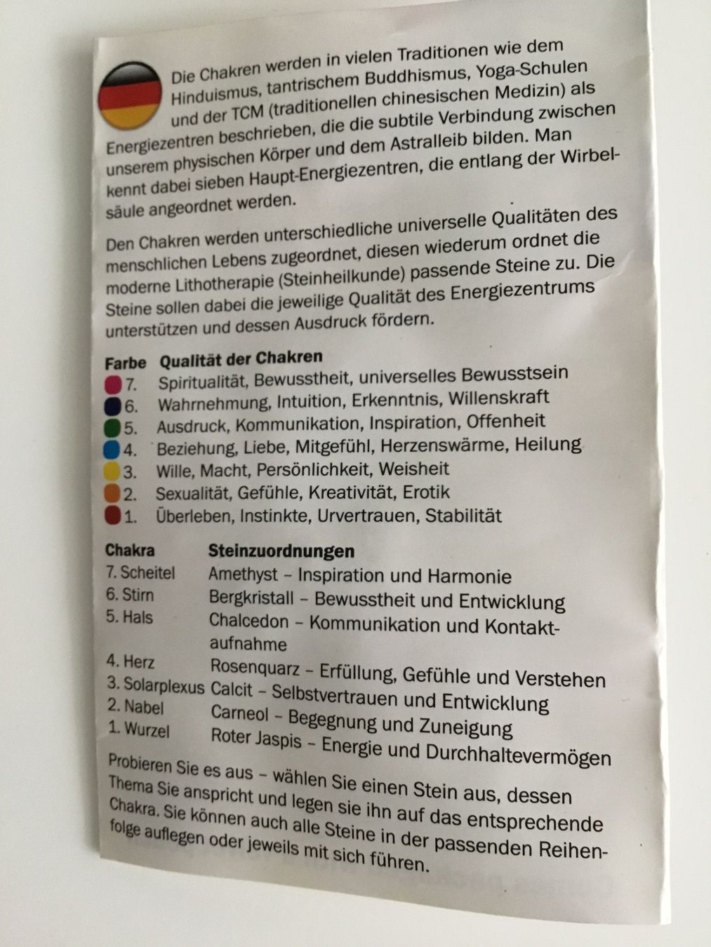 Minerali & Pietre curative: Set Chakra Stones Heilsteine – Nuovo e nell'imballaggio originale da Doppleschwand venduto da lapis106 1