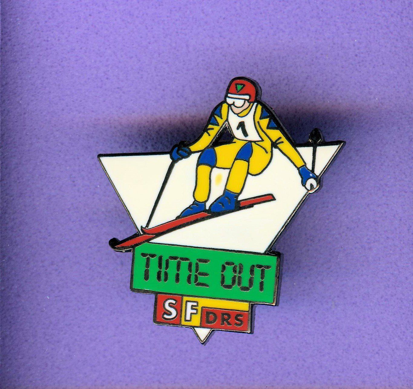 Placchette & Badge: SF DRS  TIME OUT  Ski Alpin – Usato da Winterthur venduto da Sammleroase