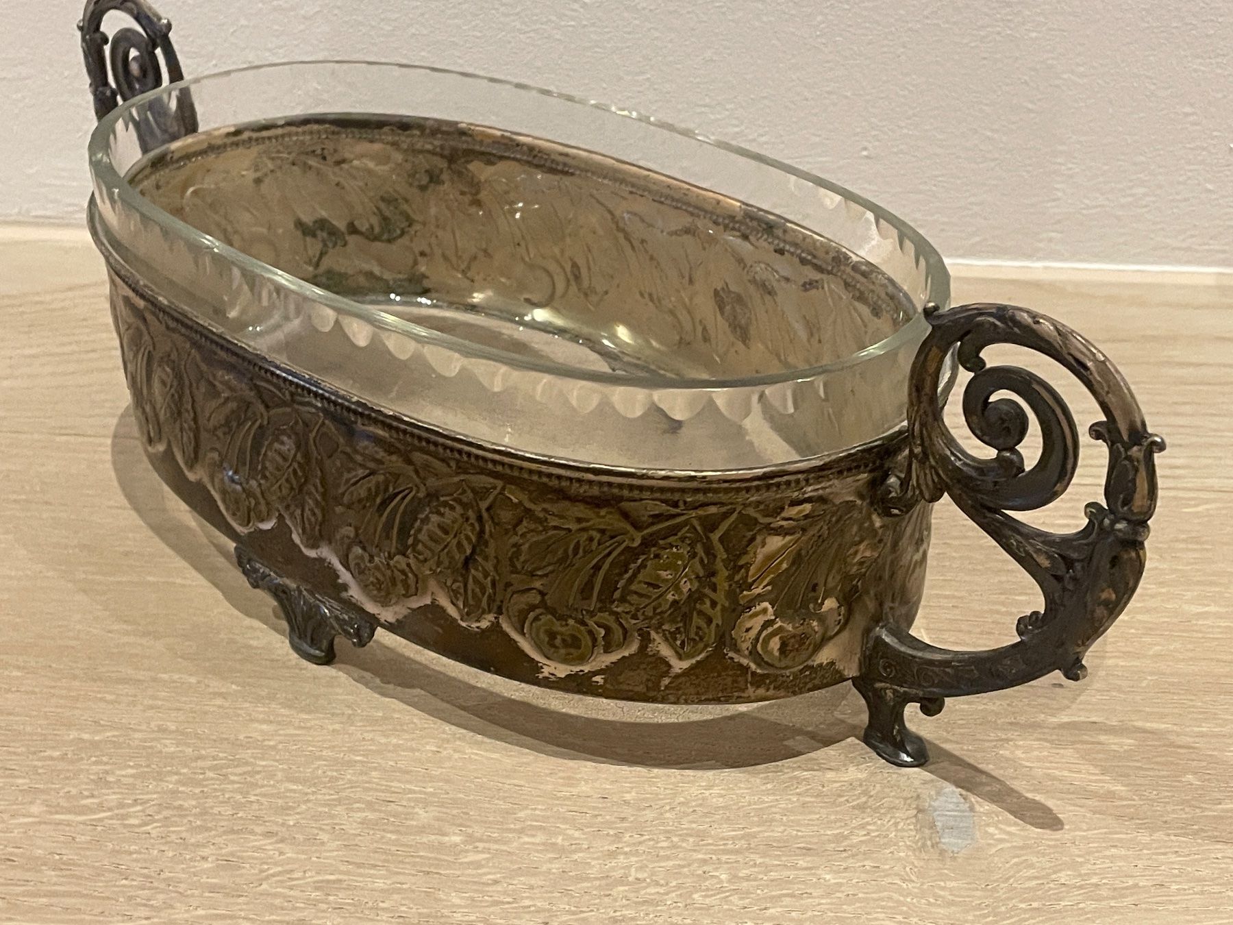 Ciotole: Art Deco Schale Silber mit Glaseinsatz – Usato da Volketswil venduto da rubin74 5