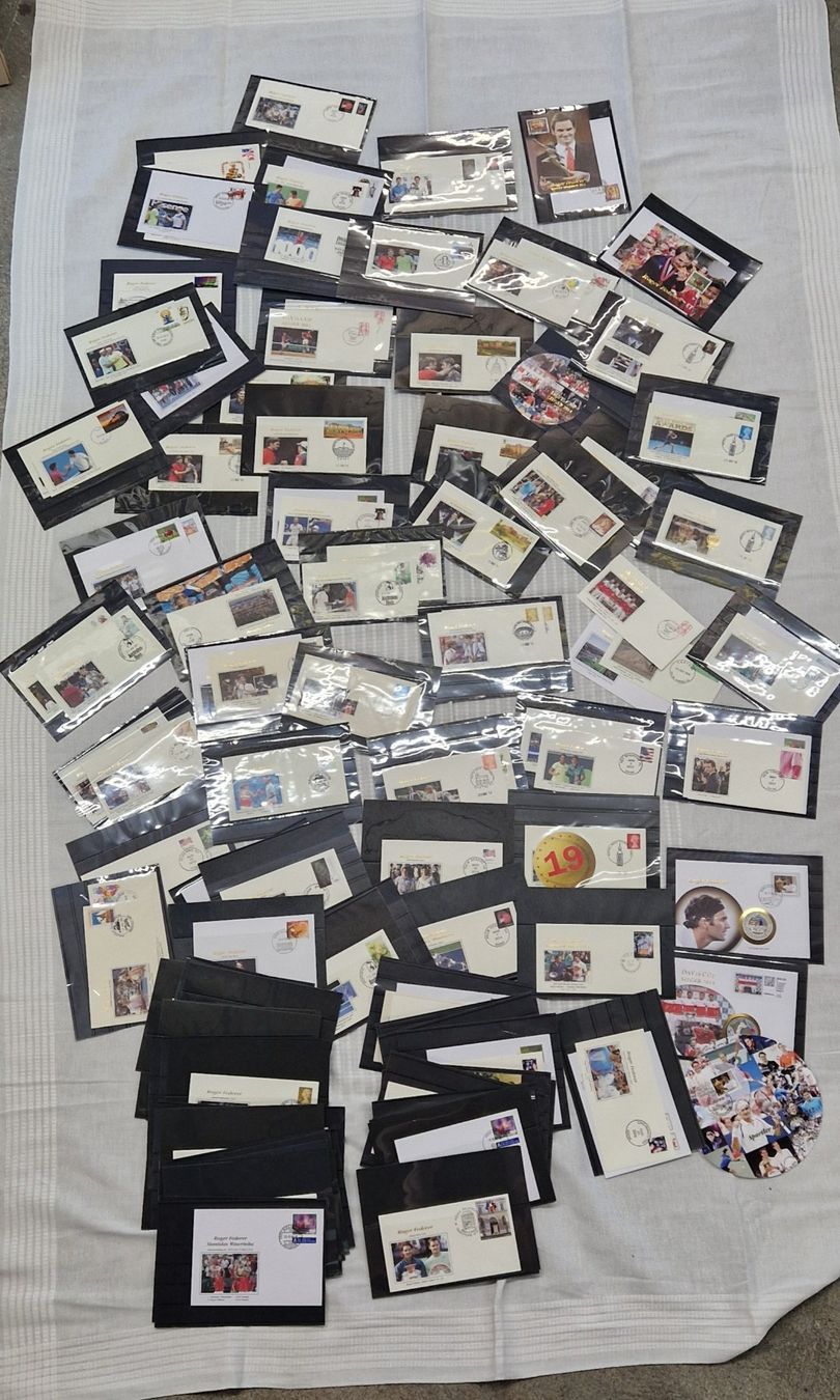 Alle Briefmarken: KONFOLUT ROGER FEDERRER ERSTTAGSBRIEFE – Gebraucht aus Bilten von Mic2022