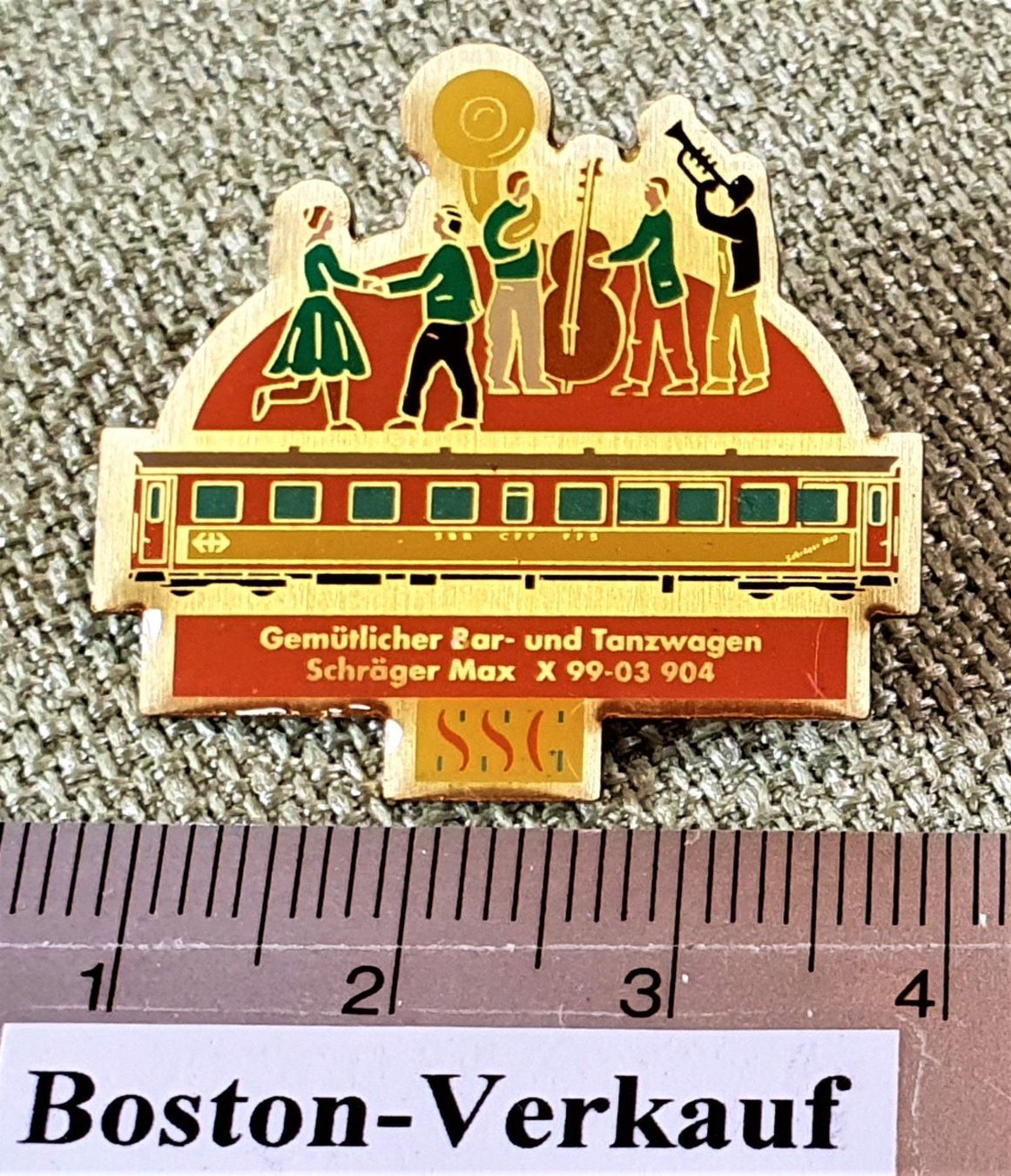 Plaketten & Abzeichen: C488 - Pin SSG Bar & Tanzwagen SBB CH – Gebraucht aus Reinach BL von Boston-Verkauf 1