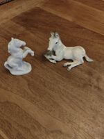 2 süsse Porzellan Pferde Figuren Deko Pferd Figur Vintage