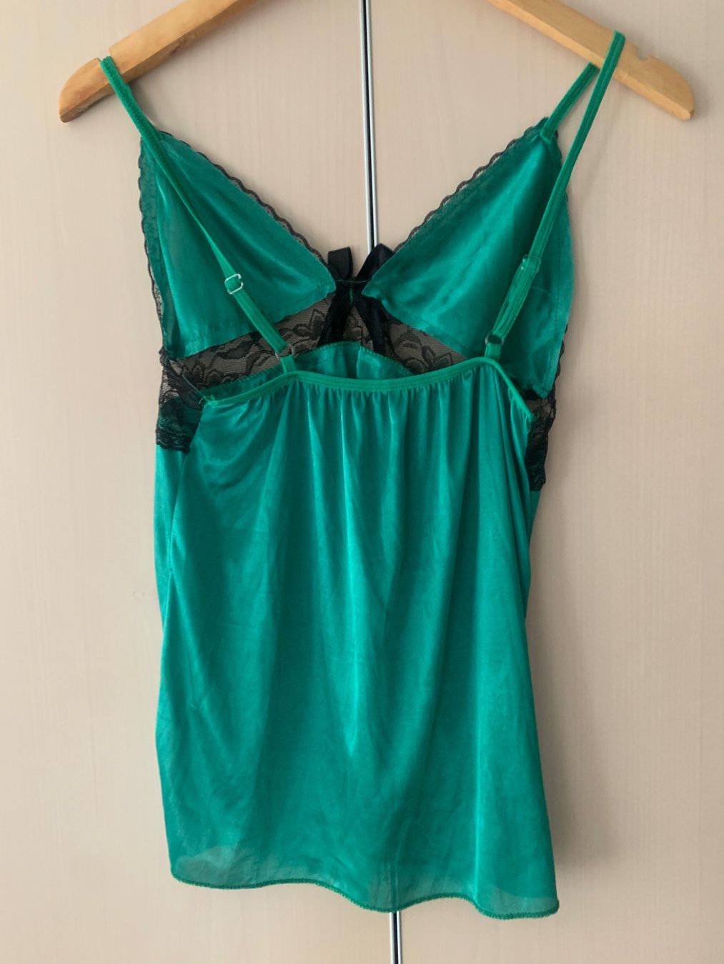 Negligees & Pigiami: Sommer Pyjama Set, smaragdgrün, mit Spitze, Gr. S oder M – Usato da Rosshäusern venduto da MiJoDoOl 2