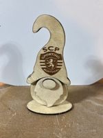 Holz Deko Gnom Sporting Lissabon, Neu, Unikat, Holzfigur