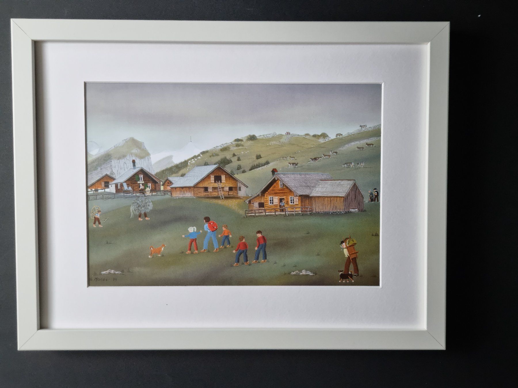 Poster & Bilder: BARBARA BILD HINTER PASSEPARTOUT MONTIERT MIT RAHMEN – Gebraucht aus Gersau von grafik-kunst