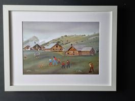 BARBARA BILD HINTER PASSEPARTOUT MONTIERT MIT RAHMEN