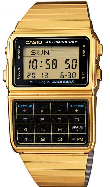 Casio Calculator Uhr Unisex - Klassische Taschenrechner Armbanduhr