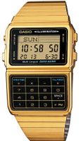 Unisex-Uhr Casio DATABANK CALCULATOR  Stahl Golden