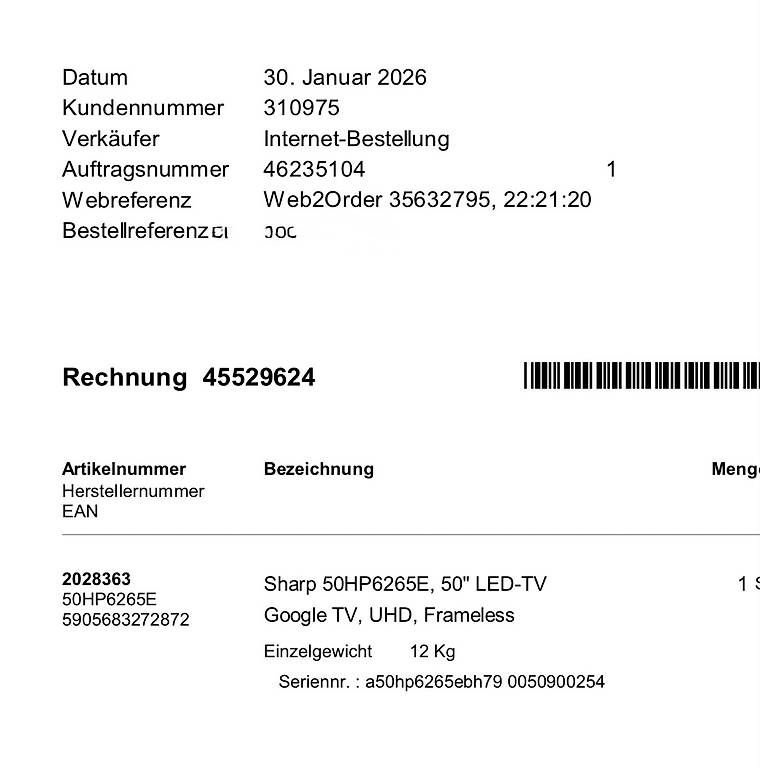 Sharp Televisori: Sharp TV 50 Zoll ungeöffnet – Nuovo e nell'imballaggio originale da Oetwil an der Limmat venduto da Ungi999 2
