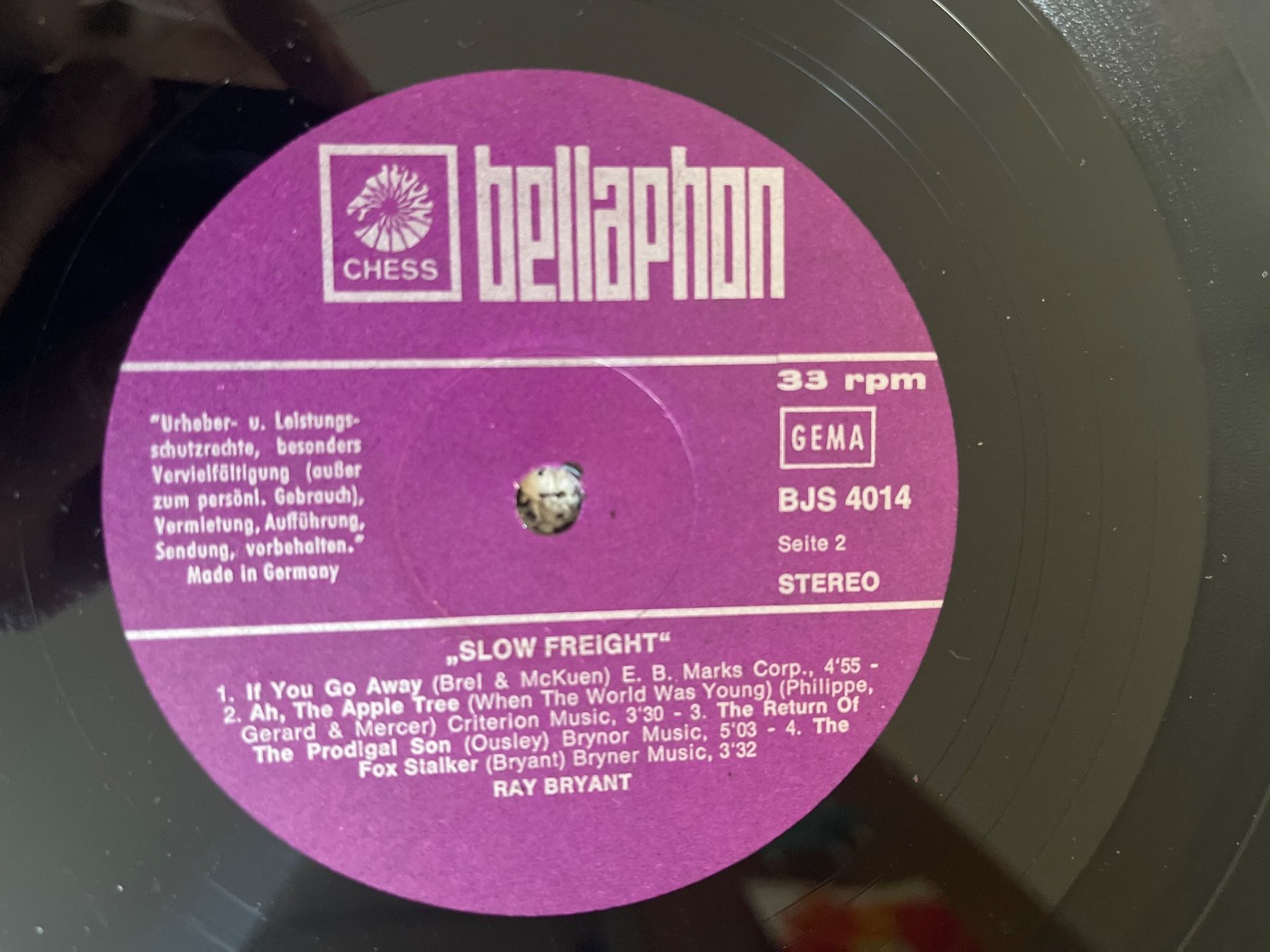Dischi in vinile: S14/Ray Bryant - Slow Freight – Usato da Frutigen venduto da Philippe_jsp 2