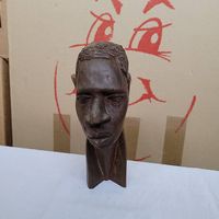 Handgeschnitzter Holzkopf - Afrikanische Büste Skulptur