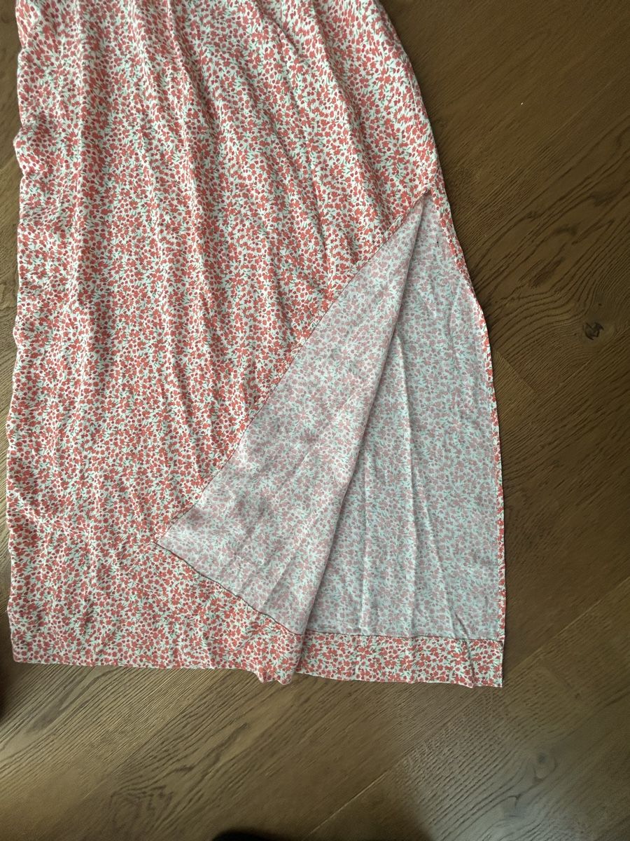 Vestiti: Luftiges Kleid, Blumenmuster, orange – Usato da Bern venduto da rakuten73 3